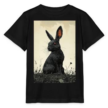 Lapin de nuit dans le brouillard - T-shirt bio MINI CREATOR Stanley/Stella Enfant - noir - Devant - Mikhail (115cm)