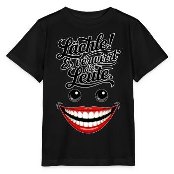 Always smiling - Stanley/Stella MINI CREATOR Kids’ T-Shirt - black - Front - Mikhail (115cm)