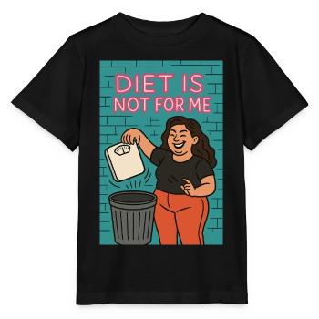 L’alimentation n’est pas pour moi - T-shirt bio MINI CREATOR Stanley/Stella Enfant - noir - Devant - Mikhail (115cm)