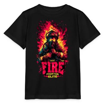 Pompier d’élite - T-shirt bio MINI CREATOR Stanley/Stella Enfant - noir - Devant - Mikhail (115cm)