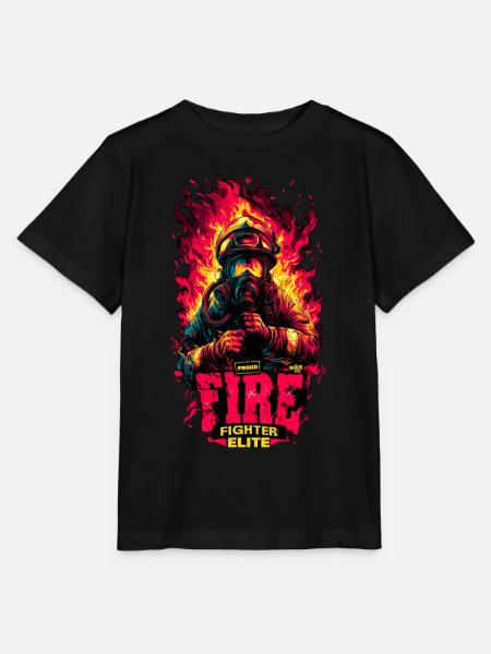 Fire Fighter Elite - Stanley/Stella Kinder T-Shirt MINI CREATOR  - Schwarz