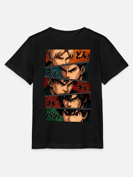 Intensive Anime-Silhouetten – Squad - Stanley/Stella Kinder T-Shirt MINI CREATOR  - Schwarz