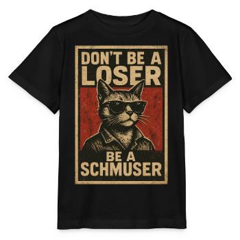 Ne soyez pas un perdant, soyez un schmuser - T-shirt bio MINI CREATOR Stanley/Stella Enfant - noir - Devant - Mikhail (115cm)