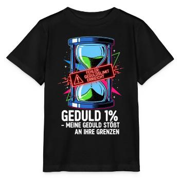 Patience 1% Hourglass Illustration - Stanley/Stella MINI CREATOR Kids’ T-Shirt - black - Front - Mikhail (115cm)