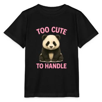 Panda mignon avec dicton - T-shirt bio MINI CREATOR Stanley/Stella Enfant - noir - Devant - Mikhail (115cm)