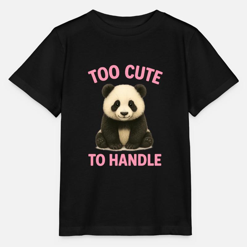 Niedlicher Panda mit Spruch - Stanley/Stella Kinder T-Shirt MINI CREATOR - Schwarz