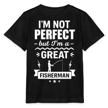 Super Fisherman Nature Lover - Stanley/Stella MINI CREATOR Kids’ T-Shirt - black - Front - Mikhail (115cm)