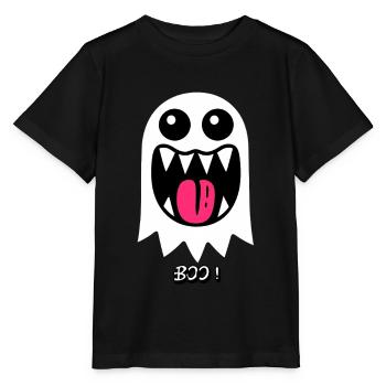 Ghost Buh - Stanley/Stella Kinder T-Shirt MINI CREATOR  - Schwarz - Vorne - Mikhail (115cm)