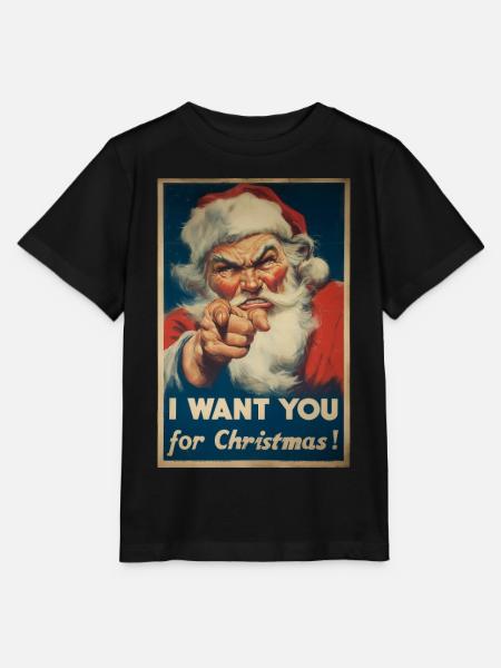 Weihnachtsmann Werbeplakat - Stanley/Stella T-shirt MINI CREATOR til børn - sort