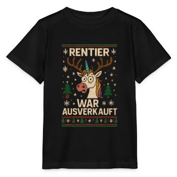 Le renne a été vendu licorne - T-shirt bio MINI CREATOR Stanley/Stella Enfant - noir - Devant - Mikhail (115cm)