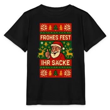 Frohes Fest Ihr Säcke - Stanley/Stella Kinder T-Shirt MINI CREATOR  - Schwarz - Vorne - Mikhail (115cm)