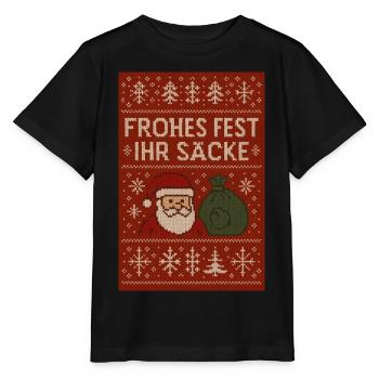 Frohes Fest Ihr Säcke! - Stanley/Stella Kinder T-Shirt MINI CREATOR  - Schwarz - Vorne - Mikhail (115cm)