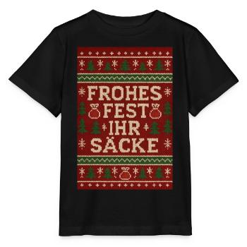 Frohes Fest Ihr Säcke - Stanley/Stella Kinder T-Shirt MINI CREATOR  - Schwarz - Vorne - Mikhail (115cm)