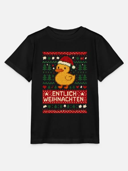 Ugly Christmas Entlich Weihnachten - Stanley/Stella Kinder T-Shirt MINI CREATOR  - Schwarz