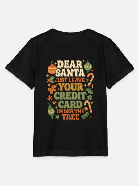 Dear Santa Weihnachts Spruch - Stanley/Stella Kinder T-Shirt MINI CREATOR  - Schwarz