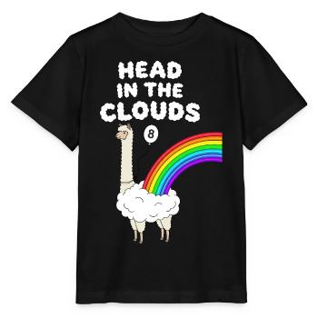 Head In The Clouds 8th Birthday Alpaca - Stanley/Stella MINI CREATOR Kids’ T-Shirt - black - Front - Mikhail (115cm)