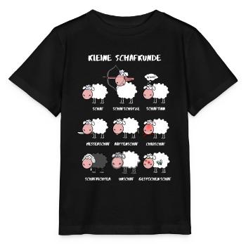 Un peu de connaissances moutons - T-shirt bio MINI CREATOR Stanley/Stella Enfant - noir - Devant - Mikhail (115cm)