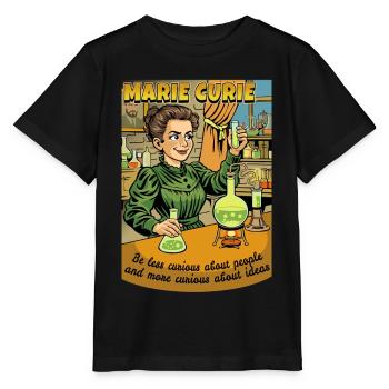 Marie Curie Curious - Stanley/Stella MINI CREATOR Kids’ T-Shirt - black - Front - Mikhail (115cm)