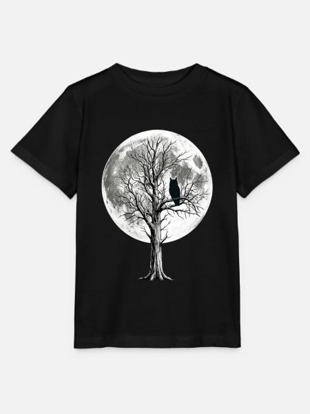 Mondnächteule auf kahler Baumkrone - Stanley/Stella Kinder T-Shirt MINI CREATOR  - Schwarz