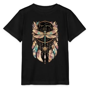 Frei Geist Traumfänger - Stanley/Stella Kinder T-Shirt MINI CREATOR  - Schwarz - Vorne - Mikhail (115cm)
