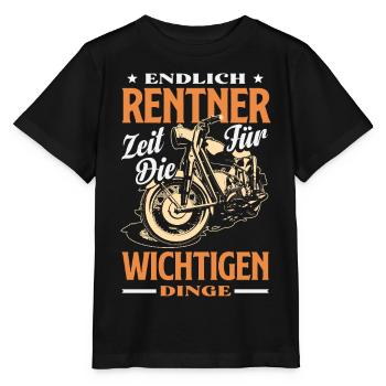 Endlich Rentner Wichtige Dinge - Stanley/Stella Kinder T-Shirt MINI CREATOR  - Schwarz - Vorne - Mikhail (115cm)