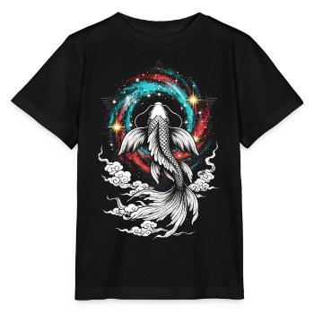 Koi ⭐ céleste - T-shirt bio MINI CREATOR Stanley/Stella Enfant - noir - Devant - Mikhail (115cm)