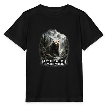 Grizzli – Nature sauvage et conservation de la nature - T-shirt bio MINI CREATOR Stanley/Stella Enfant - noir - Devant - Mikhail (115cm)
