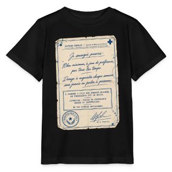 Fausse ordonnance vintage humoristique sur la cour - T-shirt bio MINI CREATOR Stanley/Stella Enfant - noir - Devant - Mikhail (115cm)