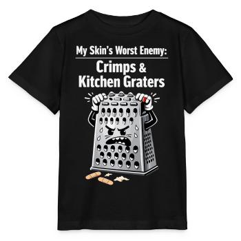 My Skin's Worst Enemy: Crimps & Kitchen Graters - Stanley/Stella Kinder T-Shirt MINI CREATOR  - Schwarz - Vorne - Mikhail (115cm)