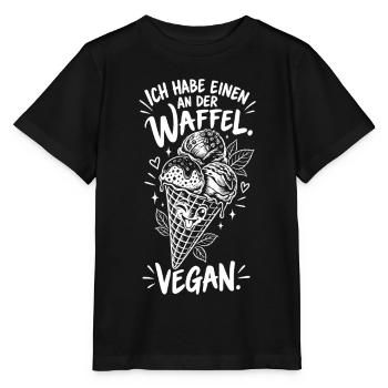 Veganer Waffel Traum Illustration - Stanley/Stella Kinder T-Shirt MINI CREATOR  - Schwarz - Vorne - Mikhail (115cm)