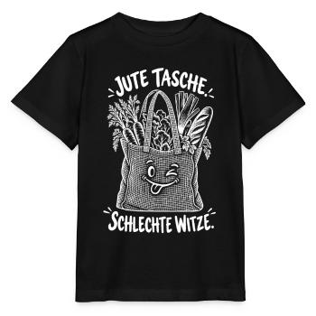 Jute Tasche Schlechte Witze - Stanley/Stella Kinder T-Shirt MINI CREATOR  - Schwarz - Vorne - Mikhail (115cm)