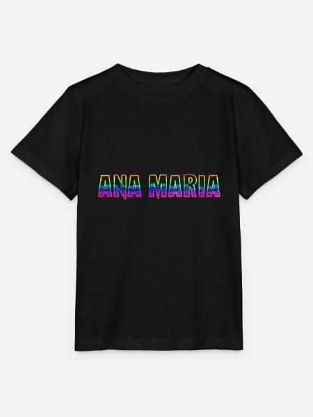 ana maria rs regenbogen - Stanley/Stella Kinder T-Shirt MINI CREATOR - Schwarz