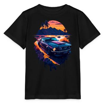Klassischer Sportwagen - Stanley/Stella Kinder T-Shirt MINI CREATOR  - Schwarz - Vorne - Mikhail (115cm)