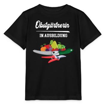Obstgärtnerin Ausbildung Obstbauer Azubi Obstbau - Stanley/Stella Kinder T-Shirt MINI CREATOR  - Schwarz - Vorne - Mikhail (115cm)