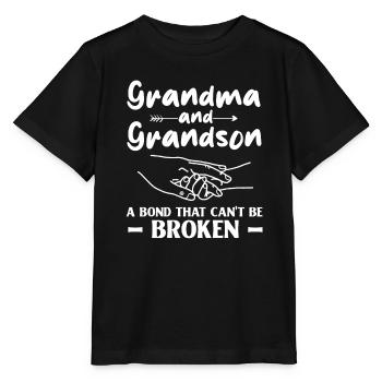 Oma und Enkel: Eine Bindung, die nicht gebrochen werden kann - Stanley/Stella Kinder T-Shirt MINI CREATOR  - Schwarz - Vorne - Mikhail (115cm)