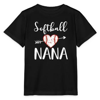 Softball Nana - Stanley/Stella MINI CREATOR Kids’ T-Shirt - black - Front - Mikhail (115cm)