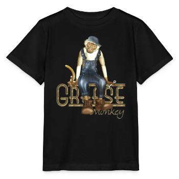 Funny Grease Monkey Mechanic - Stanley/Stella MINI CREATOR Kids’ T-Shirt - black - Front - Mikhail (115cm)