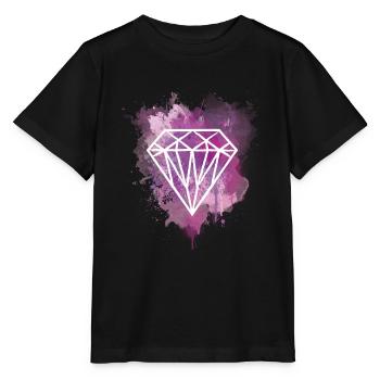 Watercolor Diamond - Stanley/Stella Kinder T-Shirt MINI CREATOR  - Schwarz - Vorne - Mikhail (115cm)