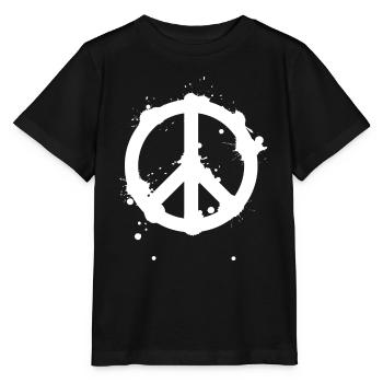 Paix - Symbole - Signe de paix - T-shirt bio MINI CREATOR Stanley/Stella Enfant - noir - Devant - Mikhail (115cm)