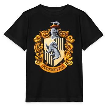 Harry Potter Emblem Hufflepuff Painting - Stanley/Stella MINI CREATOR Kids’ T-Shirt - black - Front - Mikhail (115cm)