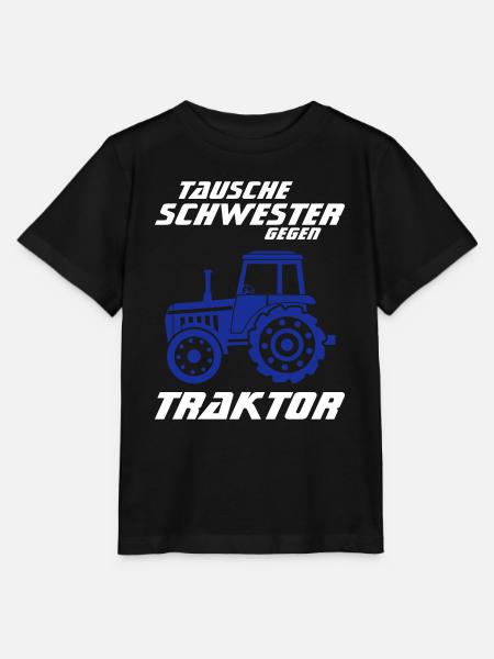 Tausche Schwester gegen Traktor - Stanley/Stella Kinder T-Shirt MINI CREATOR  - Schwarz