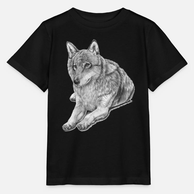 Loup - T-shirt bio MINI CREATOR Stanley/Stella Enfant - noir