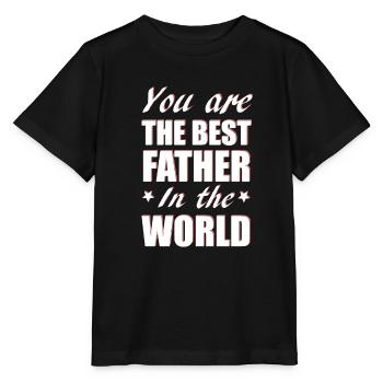 Tu es le meilleur père du monde - T-shirt bio MINI CREATOR Stanley/Stella Enfant - noir - Devant - Mikhail (115cm)