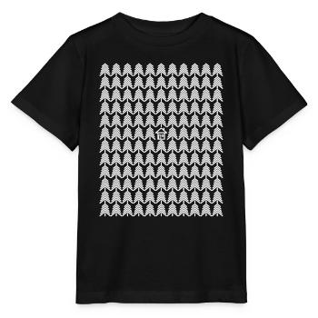 Lots of trees and a small hut - Stanley/Stella MINI CREATOR Kids’ T-Shirt - black - Front - Mikhail (115cm)