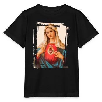 Holly Mary Maria Madonna Mariana Vierge Marie - T-shirt bio MINI CREATOR Stanley/Stella Enfant - noir - Devant - Mikhail (115cm)
