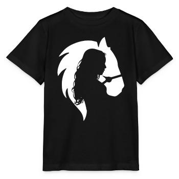 Cheval Amour Femme Cavalier Fille - T-shirt bio MINI CREATOR Stanley/Stella Enfant - noir - Devant - Mikhail (115cm)