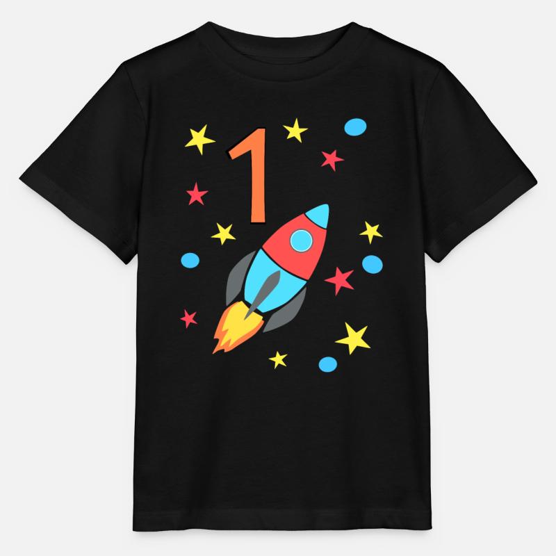 Geburtstagsrakete 1 - Stanley/Stella Kinder T-Shirt MINI CREATOR  - Schwarz