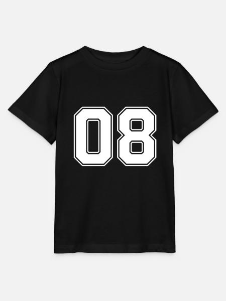 08 Nummer - Stanley/Stella Kinder T-Shirt MINI CREATOR  - Schwarz