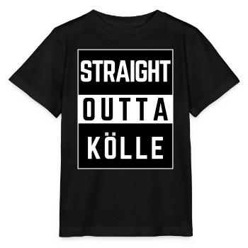 straight outta kölle - Stanley/Stella Kinder T-Shirt MINI CREATOR  - Schwarz - Vorne - Mikhail (115cm)