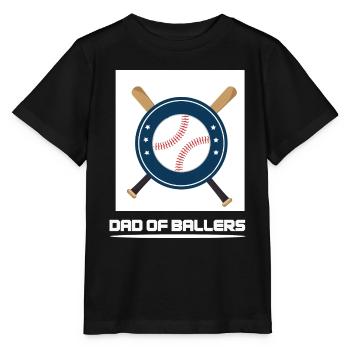 Vater von Ballers Baseball Fan Vater Ballers Softb - Stanley/Stella Kinder T-Shirt MINI CREATOR  - Schwarz - Vorne - Mikhail (115cm)